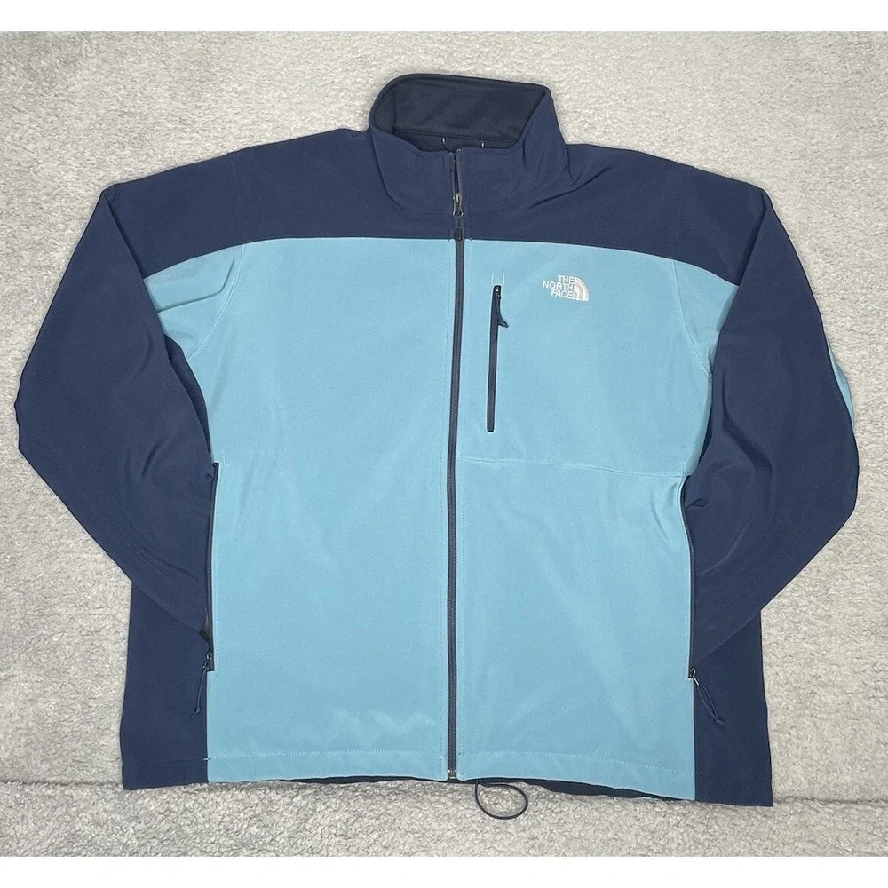 The North Face Apex Bionic Jacket Soft Shell‎ Long Sleeve Storm Blue Mens 2XL